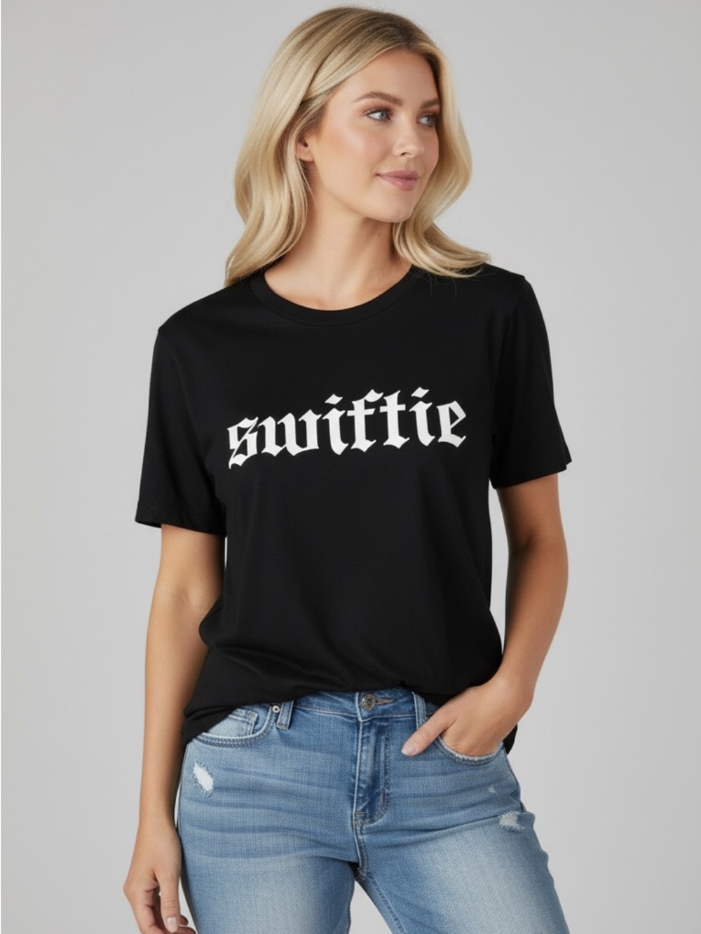 Taylor Swift Swiftie Graphic Tee Black White Fan Shirt Medium